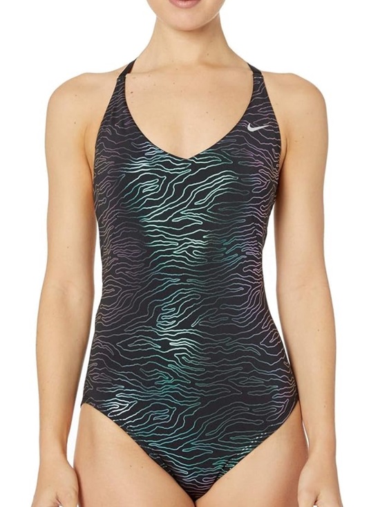Nike Other - Nike Black/ iridescent One-Piece Swimsuit Nessa